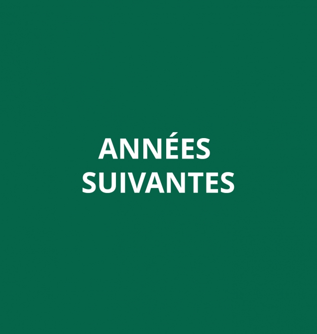 Années suivantes